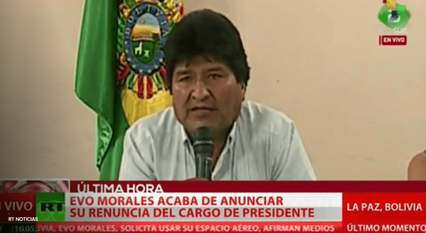 AHORA !!!! Renunció Evo Morales