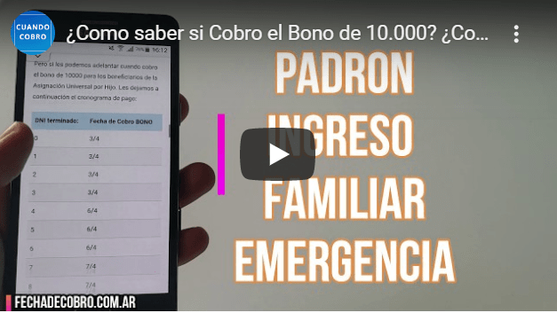 Bono de $ 10 mil. Enterate si lo vas a cobrar.