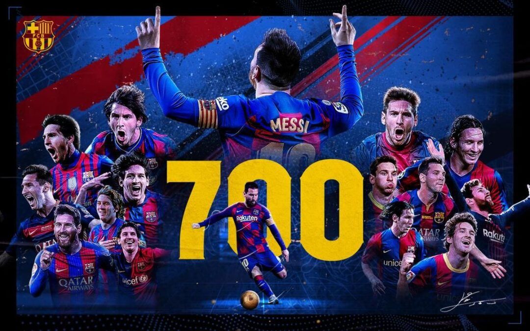 De penal también cuenta. Messi hizo su gol N* 700.