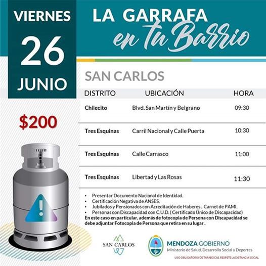 «La Garrafa en tu Barrio» hoy atiende en San Carlos.