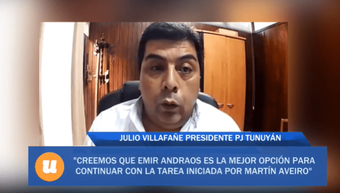 Julio Villafañe : «En el PJ de Tunuyán creemos que Emir Andraos,  es la continuidad del proyecto»