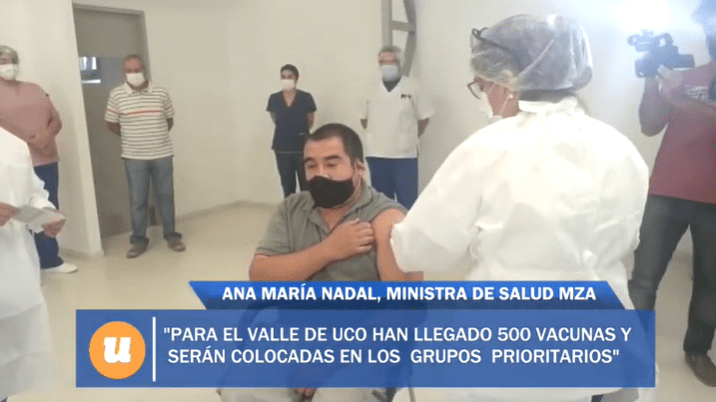 Comenzó en Tunuyán la vacunación contra Covid-19.