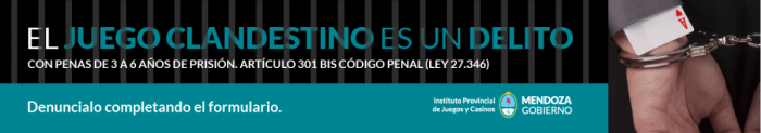 Mendoza incorporó un nuevo canal para denuncia de Juego Ilegal.
