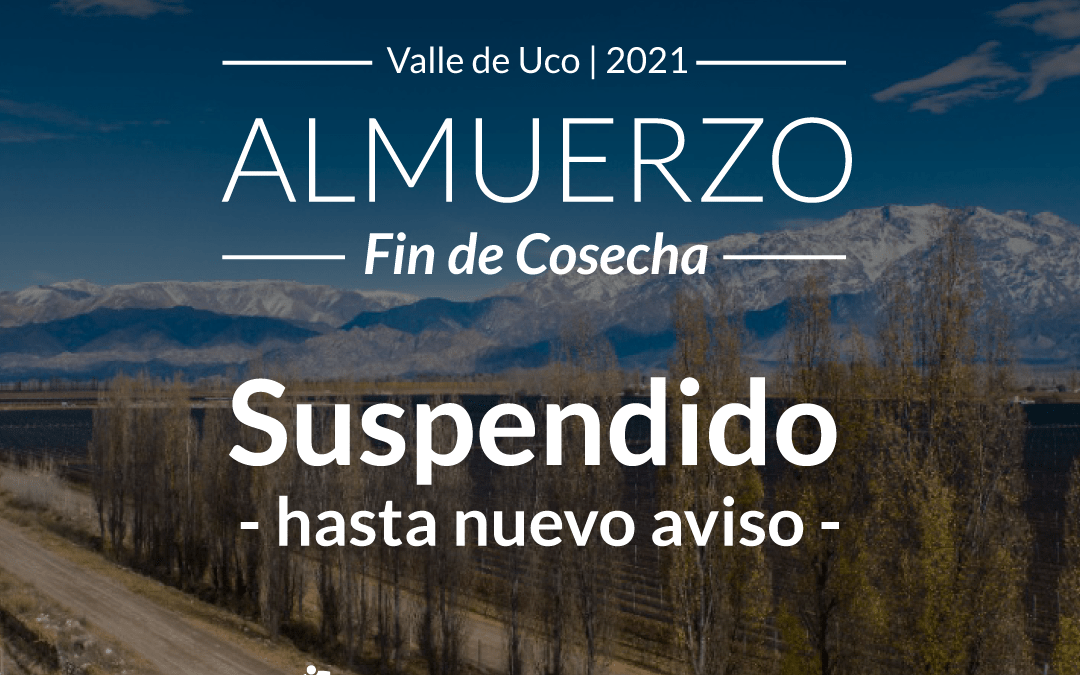 Suspenden el «Almuerzo fin de Cosecha» 2021