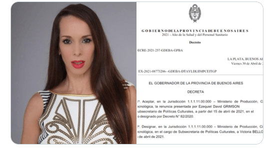 Cargos para todos, Victoria Oneto es Subsecretaria de Políticas Culturales de la Provincia de Buenos Aires