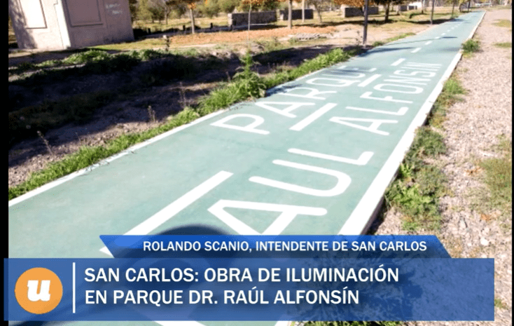 Instalarán iluminación LED en  el Parque Raúl Alfonsín,  de San Carlos