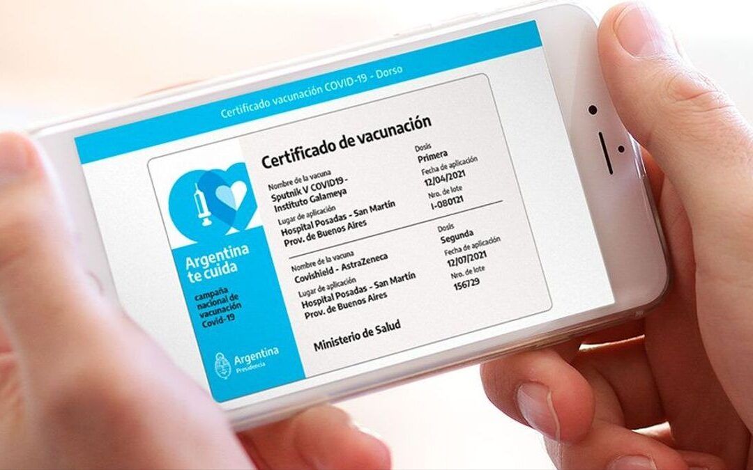 La credencial Mi Argentina será el documento internacional de vacunación contra el coronavirus