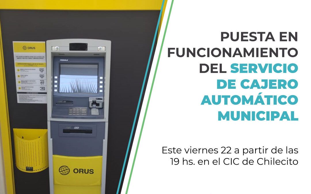San Carlos, este Viernes comienza a funcionar el cajero automático en Chilecito