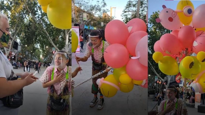 Historias que sacan sonrisas, se hizo viral luego de comprarle 28 globos a una payasa en San Juan