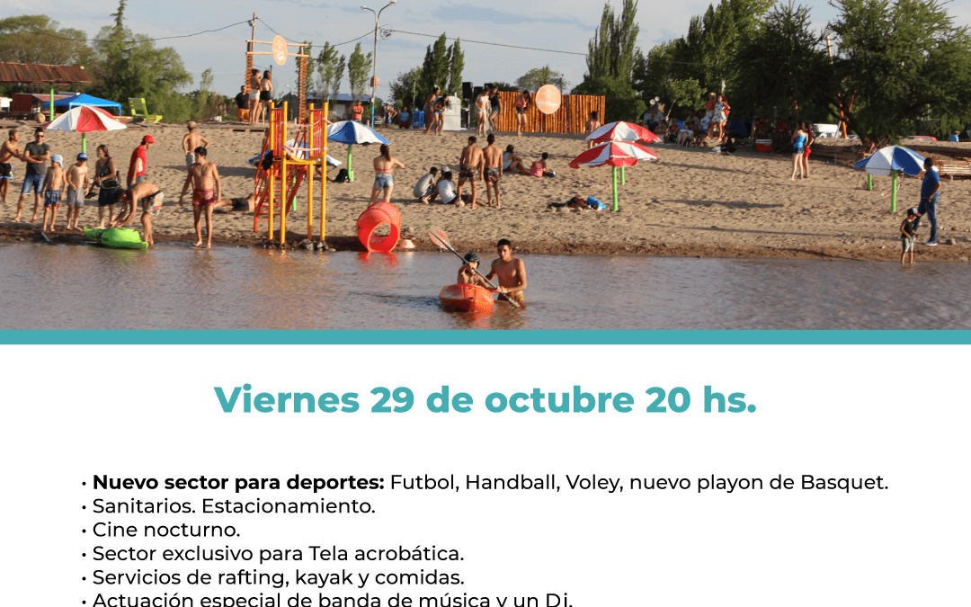Reabre la playita de San Carlos, habrá patio de comidas y cine nocturno.