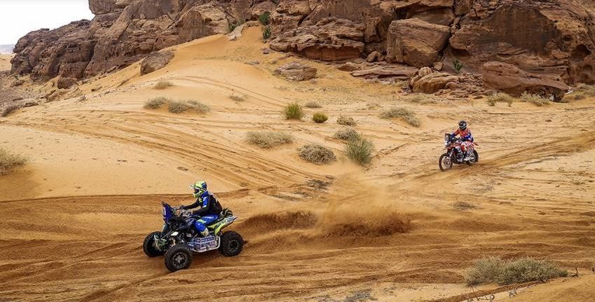 Francisco Moreno segundo en la etapa del Dakar y es el mejor argentino en cuatriciclos