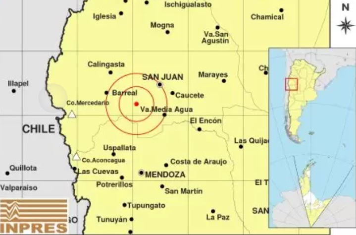 Fuerte sismo sacudió San Juan y se sintió en Tunuyán