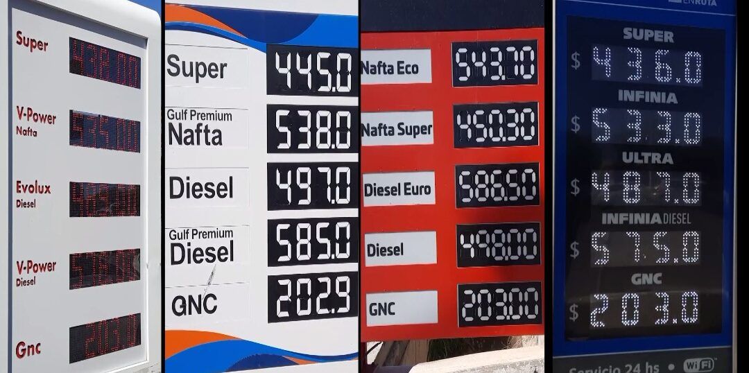 Nuevamente aumentaron los combustibles, también el GNC