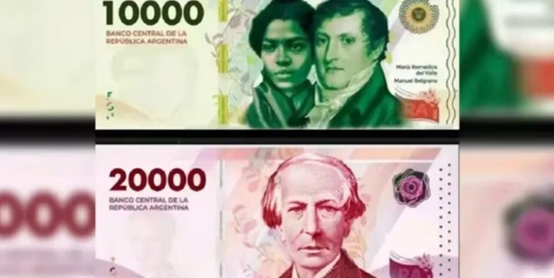 En mayo comienza a circular el billete de $10.000 y en octubre, el de $20.000