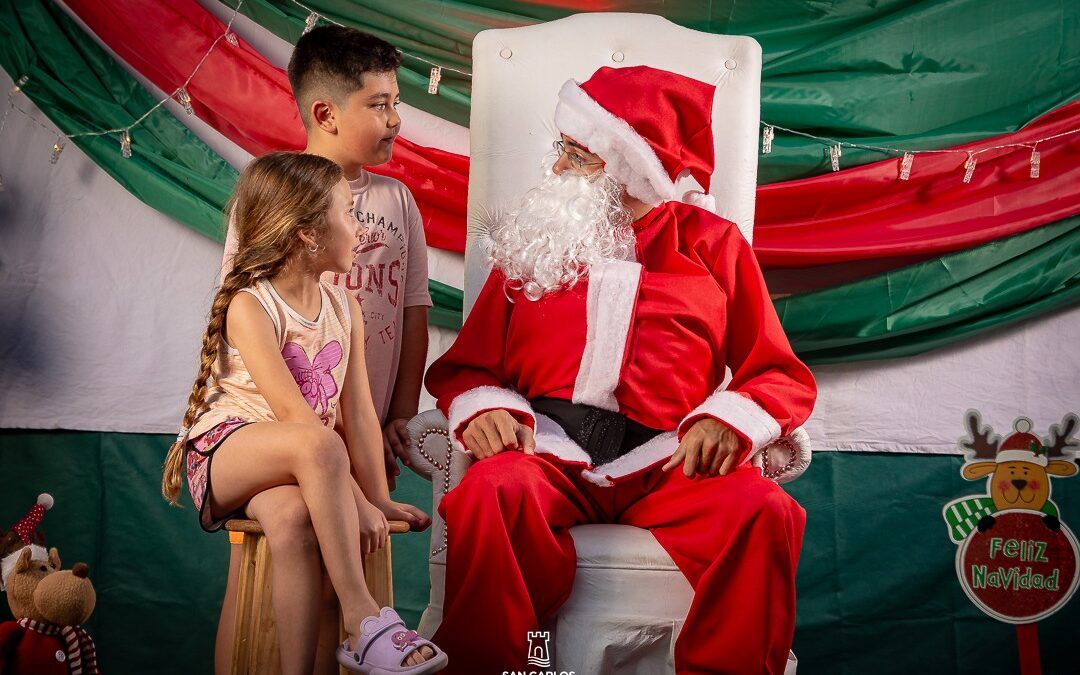 En la previa de Navidad, Papá Noel visitó San Carlos