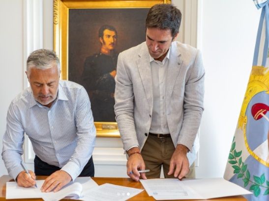 Se firmó el convenio para reanudar las obras del Bordelongue