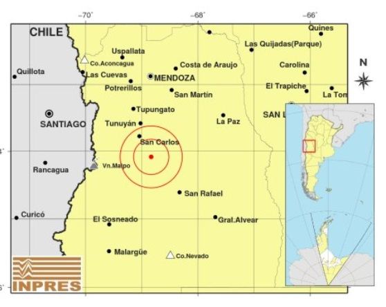 Fuerte sismo sacudió el Valle de Uco