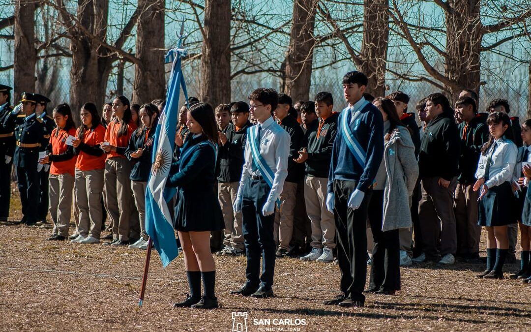 Pareditas fue el centro de los festejos por el «Día de la Bandera» en San Carlos
