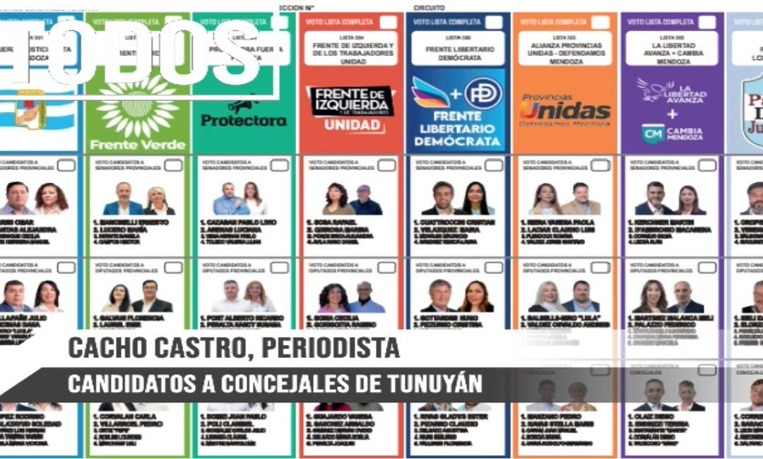 En «TODOS» presentamos los candidatos a concejal de Tunuyán