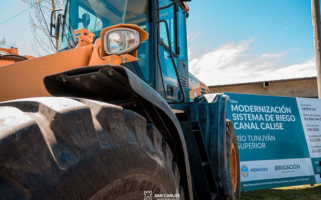 Comenzaron las obras de Modernización del Canal Calise, en el departamento de San Carlos